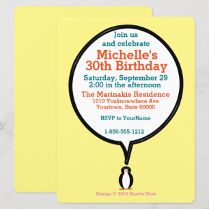 Verjaardagspak praten Ms. Penguin gepersonaliseerd Kaart