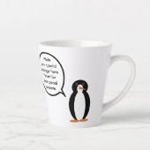 Verjaardagspak praten Ms. Penguin gepersonaliseerd Latte Mok (Rechts)