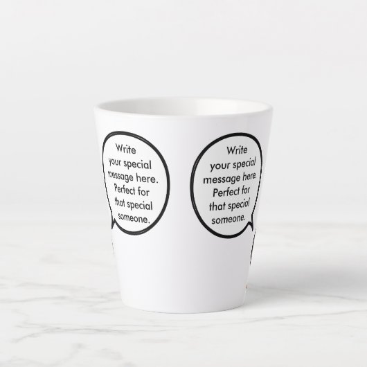 Verjaardagspak praten Ms. Penguin gepersonaliseerd Latte Mok (Voorkant)