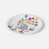 Verjaardagspapier Borden, Possum Papieren Bordje (Gekanteld)