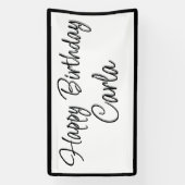 Verjaardagspartij Banner Decoratie - Aangepaste Na (Verticaal)