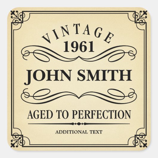  verjaardagspartij vierkante sticker (Voorkant)