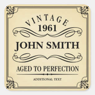 verjaardagspartij vierkante sticker