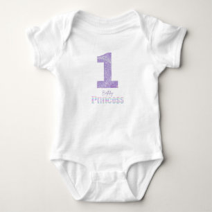 Verjaardagsprinses kroon T-shirt voor 1 jaar oud
