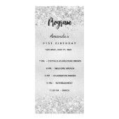 Verjaardagsprogramma Quiz zilveren foto Reclamekaart (Voorkant)