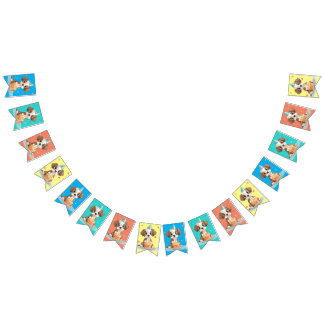 verjaardagspuppy vlaggetjes