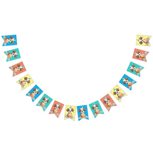verjaardagspuppy vlaggetjes (Alle)