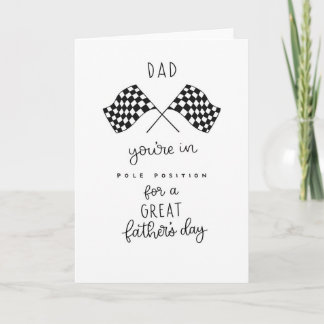 Verjaardagsracekaart voor Vader - F1-cadeau voor p Kaart