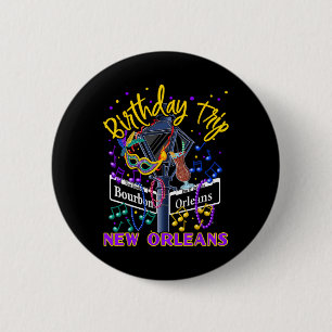 Verjaardagsreis New Orleans Meisjes Verjaardagsrei Ronde Button 5,7 Cm