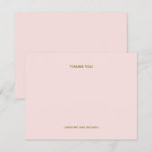 Verjaardagsroze bedankkaartjes bedankkaart (Voorkant / Achterkant)