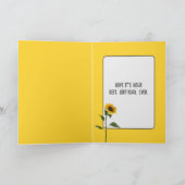 Verjaardagsschuur Zonnebloemen Kaart (Binnen)