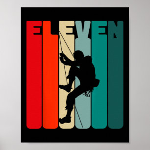 Verjaardagsshirt 11 Jaar Klimmen 11e Verjaardag Jo Poster
