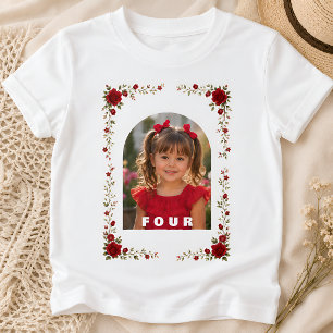 Verjaardagsshirt meisje leeftijd 4 t-shirt
