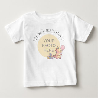 Verjaardagsshirt met eigen foto voor baby