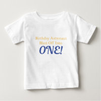 Verjaardagsshirt voor één astronaut die de ruimte