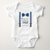Verjaardagsshirt voor heren in blauw en grijs romper (Voorkant)