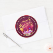 Verjaardagssticker Ronde Sticker (Envelop)