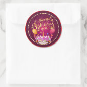 Verjaardagssticker Ronde Sticker (Tas)