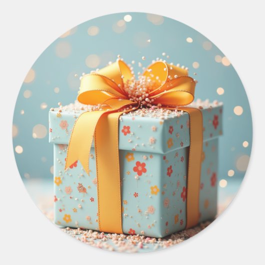 verjaardagsstickers ronde sticker (Voorkant)