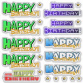 Verjaardagsstickers Sticker (Voorkant)