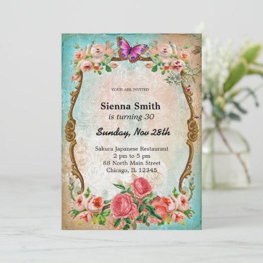 verjaardagsstijl kaart (Staand voorkant)