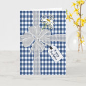 Verjaardagsstrik met Daisy On Gingham Kaart (Gele Bloem)
