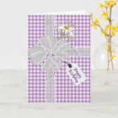 Verjaardagsstrik met Daisy On Gingham Kaart (Gele Bloem)