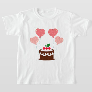 Verjaardagstaart Bedrukt Kinderen T-shirt