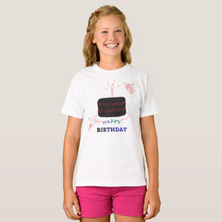 Verjaardagstaart Bedrukte Meisjes T-shirt