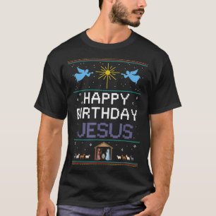 verjaardagstaart blije verjaardag jezus Christelij T-shirt