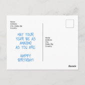 Verjaardagstaart Briefkaart (Achterkant)