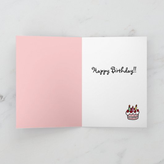 Verjaardagstaart Chocolade Labrador Cartoon Plain Kaart (Binnen)