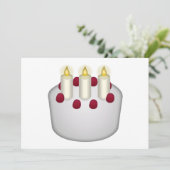 Verjaardagstaart - Emoji Kaart (Staand voorkant)