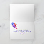 verjaardagstaart humor kaart (Binnen)