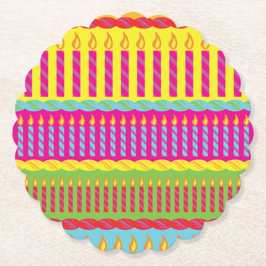 verjaardagstaart kartonnen onderzetters (Voorkant)