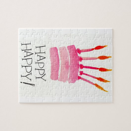 verjaardagstaart legpuzzel (Horizontaal)