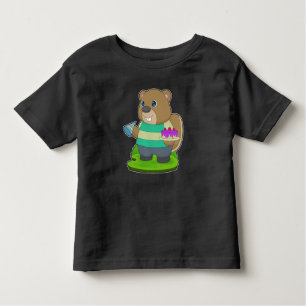 verjaardagstaart van een bever kinder shirts