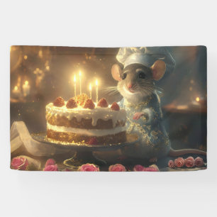 Verjaardagstaart van Fabulous Mice Baker Spandoek