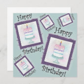 Verjaardagstaart Verjaardagskaarten (Voorkant / Achterkant)