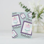 Verjaardagstaart Verjaardagskaarten Briefkaart (Staand voorkant)