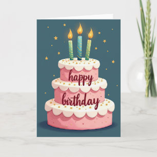 Verjaardagstaart Viering Card Kaart