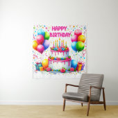 Verjaardagstaart wandkleed (In situ)