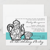 Verjaardagsthee met veranderlijke kleur kaart (Voorkant / Achterkant)