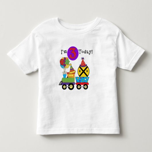 Verjaardagstrein 3e Verjaardag Tshirts en Geschenk (Voorkant)