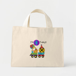 Verjaardagstrein 4e Verjaardag Tshirts en geschenk Mini Tote Bag
