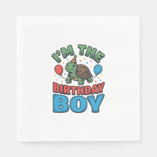 VerjaardagsTurtle T-shirt Ontwerp_1 Servet