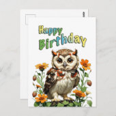 verjaardagsuil briefkaart (Voorkant / Achterkant)