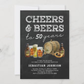 Verjaardagsuitnodiging 50ste verjaardagsfeest Chee Kaart (Voorkant)