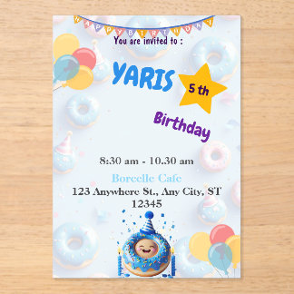 verjaardagsuitnodiging acryl uitnodigingen