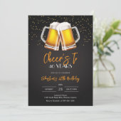 Verjaardagsuitnodiging Bierfeest Viering Kaart (Staand voorkant)